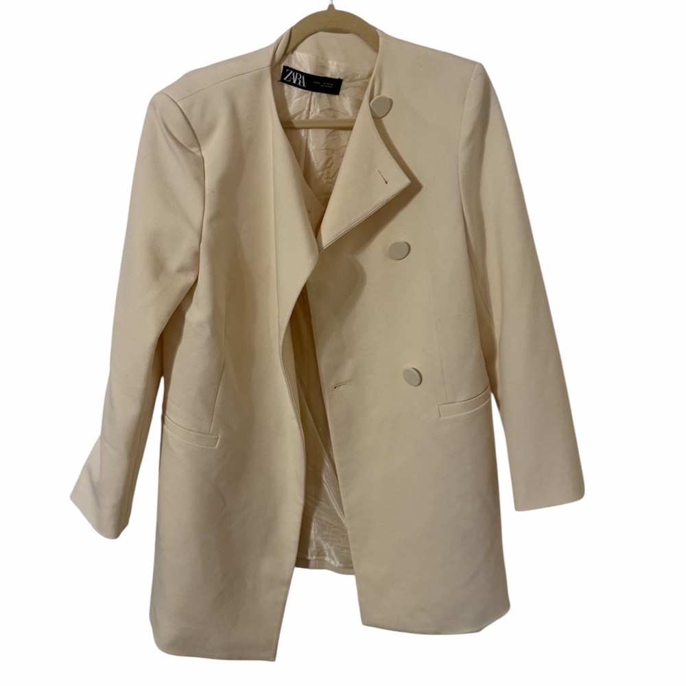 ZARA hidden double breasted buttoned frock coat M